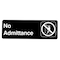 Alpine Industries No Admittance Sign, 3x9, PK15 ALPSGN-11-15pk - alternate 1